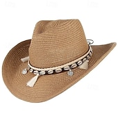 tanie Kapelusz Fedora-Męskie Czapka Kentucky Derby Kapelusz Kapelusz imprezowy Czarny Biały Poliester Frędzel Moda Codzienny Ulica Codzienny Równina Filtr przeciwsłoneczny Oddychający