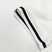 cheap Men's Classic Polo-Men's Polo Shirts Golf Shirt Business Formal Lapel Short Sleeve Basic Comfortable Color Block Patchwork Front Pocket Summer Spring Regular Fit Light Blue White Navy Blue Polo Shirts