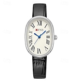 cheap Quartz Watches-Women Quartz Watch Minimalist Luxury Fashion Business Waterproof PU Leather Stainless Steel Strap Watch