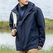 abordables Softshell, polares y chaquetas de montaña-Hombre Mujer Chaqueta Softshell Chaqueta para senderismo Invierno Al aire libre Retazos Mantiene abrigado Forro Polar Resistente al Viento Resistente al Agua Chaquetas 3-en-1 Chaqueta de Invierno