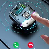 levne Bluetooth sady do auta / handsfree-nabíječka do auta dual usb chytré rychlé nabíječky s nabíjecím kabelem bluetooth 5.0 fm vysílač mp3 přehrávač