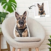 baratos Presentes Personalizados-Almofada Memorial de Presente Personalizada de Animal de Estimação Macia Aconchegante Impressão Duplex Lavável à Mão Design Contemporâneo Fechamento com Zíper Enchimento de Algodão Almofada