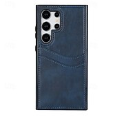halpa Samsung-kotelot-Puhelinlokero Samsung Galaxy S24 Ultra S24 Plus S24 S24 FE S23 S23 Ultra S23 Plus S22 S22 Plus Ultra A55 5G takakansi korttipaikka iskuja kestävä retro TPU PU nahka
