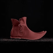 cheap Footwear-Vintage Medieval Renaissance Shoes Boots Flat Jazz Boots Fairy Ranger Elven Fancy Dress Men's Women's Celtic Pirate Fantasy Halloween Carnival Masquerade Casual Daily LARP Ren Faire Adults' Shoes