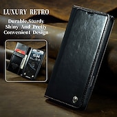 billige iPhone-etuier-telefon Etui Til iPhone 16 15 14 Pro Max Plus iPhone 13 12 11 Pro Max Flip deksel med stativ Magnetisk Kortspor Kontor / Bedrift TPU PU lær