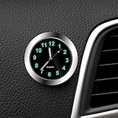 voordelige Autohangers &amp; Ornamenten-Mini Digitale Auto Klok Lichtgevende Plak-uithandige Dashboard Klok Quartz Mechanica Auto Interieur Accessoire