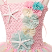 cheap Girl's Dress Up Costumes-Book Week 2026 Kids Girls' Party Dress Rainbow Flower Sleeveless Performance Birthday Beautiful Sweet Knee-length Party Dress Swing Dress A Line Dress Summer 4-12 Years Pink Purple Light Blue