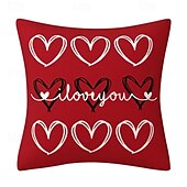 abordables Housse de coussin de vacances-Housse de coussin décoratif pour mariage en forme de cœur 1PC Housse de coussin carrée douce Housse de coussin pour chambre salon canapé fauteuil