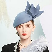 cheap Party Hats-Hats 100% Wool Saucer Hat Top Hat Wedding Evening Party Elegant Wedding With Flower Pure Color Headpiece Headwear