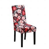 cheap Dining Chair Cover-Valentine&#039;s Day Chair Cover Romantic and Festive Design Dustproof and Protective Perfect for Dining Chairs or Event Decor Adds a Charming Touch to Your Valentine&#039;s Celebration Durable, Stretchable, an