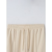 billiga Basic Tees-set för män-Herr Våffelskjorta Polo T-shirts Byxuppsättningar Långärmad Fjärdedels blixtlås Ensfärgat Stickat Mode Ficka Hem Kontor / Karriär Gata Svart Elfenben Blå Topp t-shirt för män