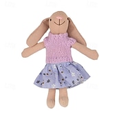cheap Dolls-Waldorf Doll Accessories Handmade Soft Bunny Girl Accompany Rag Dolls Birthday Gift Knitted Doll Cute Girls Plush Doll Stuffed Toy Personalized Woven Doll Kit