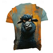 ieftine Tricouri cu imprimeu animal-Bărbați Animal Amuzant Tricou Manșon scurt Tricou Tipărire 3D Stil Nautic Cămașă Exagerat Designer Petrecere Concediu Albastru piscină Vară Primăvară Îmbrăcăminte S M L XL XXL XXXL
