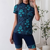 abordables Lycra de surf-Femmes Maillot de Bain Rash Guard Protection Solaire UV Respirant Séchage Rapide manche longue Maillot de Bain Maillot de bain 2 pièces ​fermeture éclair sur le devant Natation Surf Sports Nautiques