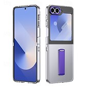 cheap Samsung Cases-Phone Case For Samsung Galaxy Z Flip 7 Z Flip 6 Z Flip 5 Z Flip 4 Z Flip 3 Back Cover with Stand Holder Magnetic Support Wireless Charging Retro TPU PC
