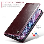 billige iPhone-etuier-telefon Etui Til iPhone 16 15 14 Pro Max Plus iPhone 13 12 11 Pro Max Flip deksel med stativ Magnetisk Kortspor Kontor / Bedrift TPU PU lær