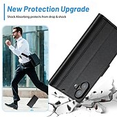 abordables Coques iPhone-téléphone Coque Pour iPhone 16 Pro Max Plus iPhone 15 Pro Max Plus iPhone 14 13 12 11 Pro Max Plus Mini Couvercle rabattable Avec Support Fente pour carte Antichoc Rétro TPU faux cuir