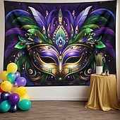 billige Ferievev-karneval mardi gras hengende billedvev maske veggkunst stor billedvev veggmaleri dekor fotografi bakteppe teppe gardin hjem soverom stue dekorasjon