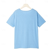 cheap Cotton Linen T-shirts-Men&#039;s Linen-like T Shirt Moisture Wicking Shirts Plain V Neck Street Causal Short Sleeve V Neck Vintage Clothing Apparel Retro Basic Casual Comfortable