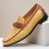 economico Mocassini in pelle premium-Per uomo Mocassini e Slip-Ons Mocassini Classici Di pelle Pelle Traspirante Comodo Antiscivolo Mocassino Vinaccia Blu Marrone Autunno Inverno