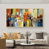 cheap Abstract Paintings-Mintura Handmade Color Block Oil Paintings On Canvas Wall Art Decoration Modern Abstract Picture For Home Decor Rolled Frameless Unstretched Painting