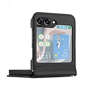 cheap Samsung Cases-Phone Case For Samsung Galaxy Z Flip 6 Z Flip 5 Z Flip 4 Z Flip 3 Back Cover Shockproof Retro TPU PU Leather