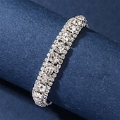 levne Jedinečné náramky-Dámské Široké náramky Ozdobný Šťastný Módní stylové Slitina Náramek šperky Stříbrná Pro Párty