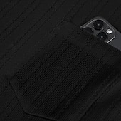 preiswerte Basic-T-Shirts-Herren T Shirt T-Shirt Langarmshirt Langarm Rundhalsausschnitt Frühling &amp; Herbst Einfach Mode Designer Basic Tasche Jacquard Urlaub Straße Ausgehen Dunkel Braun Schwarz Weiß Top T-Shirt für Herren