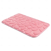 voordelige Matten &amp; Tapijten-badmat met reliëf van kasseien, antislip, traagschuimmat, wasbare badmatten, snel waterabsorberend, antislip, wasbaar, dik, zacht en comfortabel tapijt voor de doucheruimte