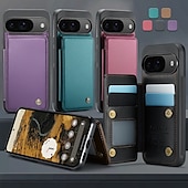 זול תיק טלפון אחר-טלפון מגן עבור גוגל Pixel 9 Pro Pixel 9 Pro XL Pixel 8 Pro Pixel 8 פיקסל 9 כיסוי אחורי עם מעמד חריץ לכרטיס עמיד בזעזועים רטרו TPU PC