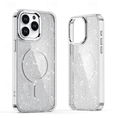 economico Cover per iPhone-telefono Custodia Per iPhone 17 Pro Max 17 Air 16 15 14 Pro Max Plus 13 12 11 Pro Max Copertura Posteriore Magnetico Glitter scintillanti Resistente agli urti Retrò PC Silicone