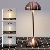 economico Lampade da tavolo-lampada da scrivania retrò in metallo - luce da comodino touch con ricarica wireless tramite USB per casa, soggiorno, camera da letto, 1 pz