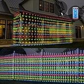 economico Striscie luci ad energia solare-luci a stringa da 3 m alimentate ad energia solare 300 LED con telecomando a 13 tasti bianco caldo bianco freddo blu luci natalizie per interni festa matrimonio 1 pz