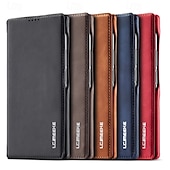 abordables Coques Samsung-Housse de téléphone pour Samsung Galaxy S24 Ultra S24 Plus S24 S23 S23 Ultra S22 S22 Plus Ultra S21 Ultra S21 FE S21 Coque flip avec emplacement pour carte magnétique antichoc rétro TPU PU cuir