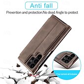 abordables Coques Samsung-Housse de téléphone pour Samsung Galaxy S24 Ultra S24 Plus S24 S23 S23 Ultra S22 S22 Plus Ultra S21 Ultra S21 FE S21 Coque flip avec emplacement pour carte magnétique antichoc rétro TPU PU cuir