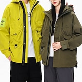 baratos Casacos Leves, Polares &amp; Caminhada-Homens Mulheres Jaqueta Softshell Jaqueta de Trilha Ao ar livre A Prova de Vento Impermeável Jaqueta leve Jaqueta corta-vento Viajar Preto Verde Tropa Camuflado Verde Bege
