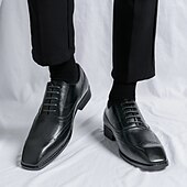 baratos Formal-sapatos oxford masculinos de couro sintético genuíno com bico fino – design brogue clássico, estilo formal, ideal para negócios, casamentos e ocasiões especiais