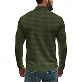 abordables Sweat-shirts basiques-Homme Sweat-shirt Sweat-shirt quart de fermeture éclair Noir Blanche Vin Vert Véronèse Kaki Demi-zip Uni Texturé Sport &amp; Loisir Quotidien Fête Polyester Streetwear Basique Occasionnel Printemps