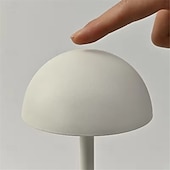 preiswerte Tischlampen-Pilz-Schreibtischlampe aus Metall, kabellose USB-Ladefunktion, Touch-Nachttisch-Lichtleiste, Atmosphärenlampe, Leuchte für Wohnzimmer, Schlafzimmer, 1 Stk.