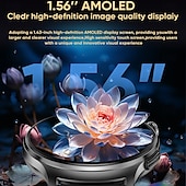お買い得  スマートウォッチ-imosi mt600 スマートウォッチ 1.56 AMOLED インチ スマートウォッチ フィットネス ランニングウォッチ Bluetooth ECGPPG 温度モニタリング 歩数計 Android iOS 対応 女性 男性 ハンズフリー通話 防水
