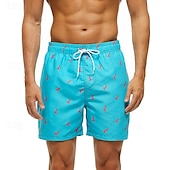olcso férfi boxer úszónadrág-Férfi Fürdőnadrág Úszónadrágok Deszkás short Fürdőruha Zsinór Zsebekkel Úszás Szörfözés Tengerpart Vízi sportok Nyomtatott Nyár Tavasz