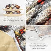 cheap 100% Cotton-Rooster Funny Duvet Cover Set 100% Cotton Soft and Comfortable Bedding Set with Fun Rooster Print Cozy and Stylish Perfect for Bedroom Decor Easy Care and Machine Washable