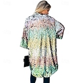 cheap Tops-Retro Vintage 1980s Coat Sequins Women&#039;s Halloween Masquerade Performance Pride Parade Pride Month Adults&#039; Coat