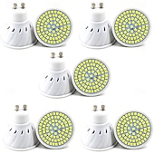 お買い得  LEDスポットライト-10個gu10 LEDスポットライト電球 - AC 220V、2835 SMD LEDランプ、48/60/80 LED、家庭やオフィス用の省エネ屋内照明