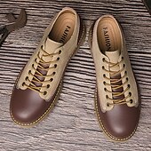 economico Casuale-scarpe stringate in pelle sintetica e pelle scamosciata resistenti da uomo: calzature casual eleganti per l&#039;uso quotidiano e all&#039;aperto