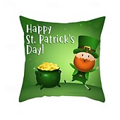ieftine Husa de perna de vacanta-husă de perne decorativă ziua Sfântului patrick 1 bucată shamrock husă de pernă pătrată moale față de pernă pentru dormitor living canapea canapea scaun