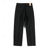economico Pantaloni Elite da Uomo-Per uomo Joggers Pantaloni a carota affusolati Tasca Tinta unica Lunghezza intera All&#039;aperto Vacanza Feste Vacanza Vintage CachiA Nero Micro-elastico