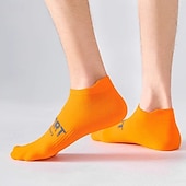 Недорогие мужские носки-Муж. 6 предметов Мульти пакеты Носки Носки до щиколотки Носки для бега Повседневные носки Черный Белый Цвет Буквы Отпуск Для занятий спортом Повседневные Классический Средней плотности Весна Осень