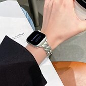 זול להקות Apple Watch-סולו לופ מותאם ל רצועת השעון של Apple Watch 38 מ&quot;מ 40 מ&quot;מ 41 מ&quot;מ 42 מ&quot;מ 44 מ&quot;מ 45 מ&quot;מ 49 מ&quot;מ נשים סגסוגת רצועת שעון חלופית ל iwatch Ultra 2 Series 9 8 7 SE 6 5 4 3 2 1