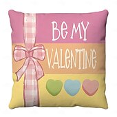 abordables Housse de coussin de vacances-Housse de coussin décorative en forme de cœur de mariage 1PC Housse de coussin carrée douce Housse de coussin pour chambre salon canapé fauteuil